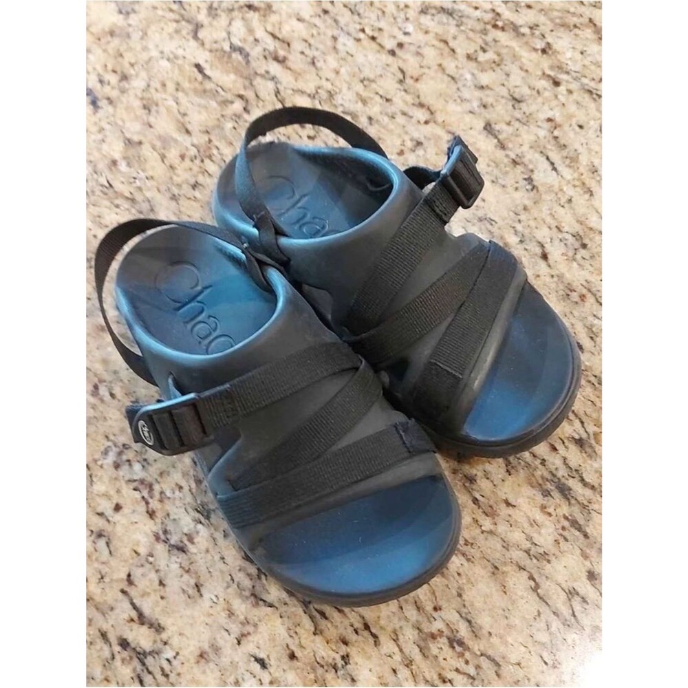 Chaco Chillo Kids' Black Sport Sandals - Adjustable Straps